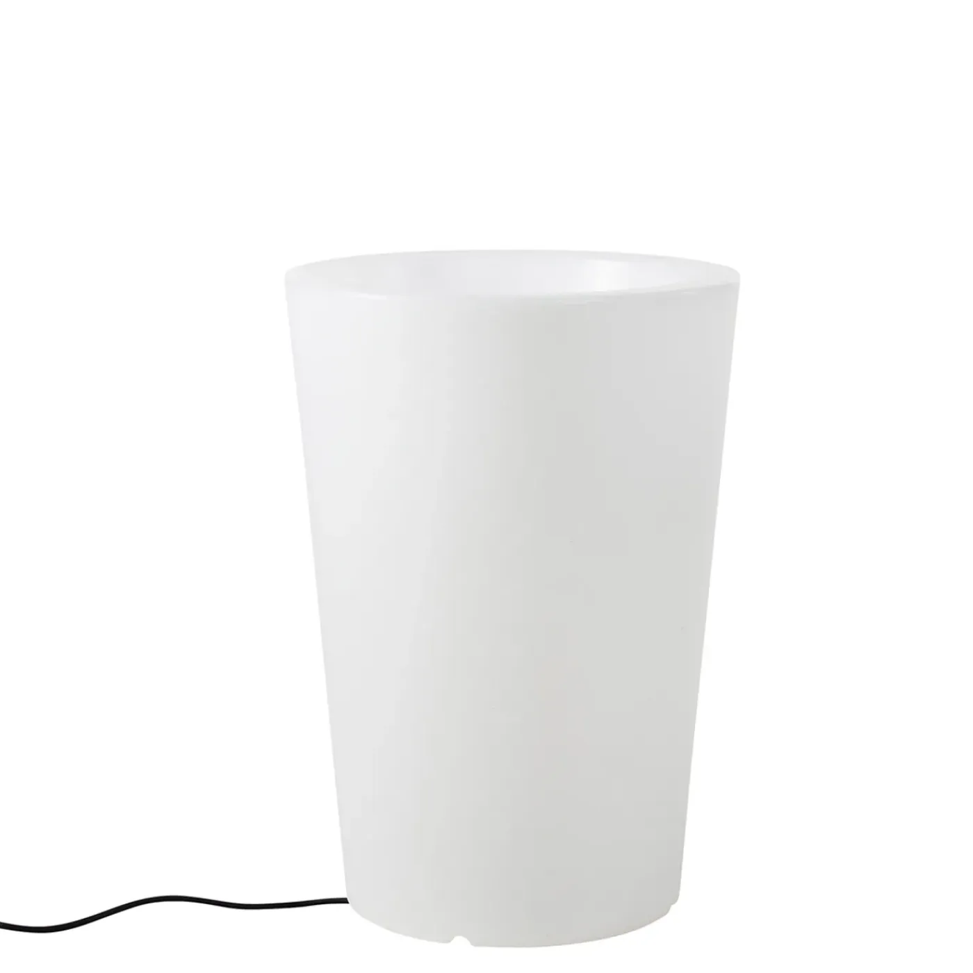 QAZQA Buiten Vloerlamp Wit 60 Cm Bloempot Ip65 - Verano