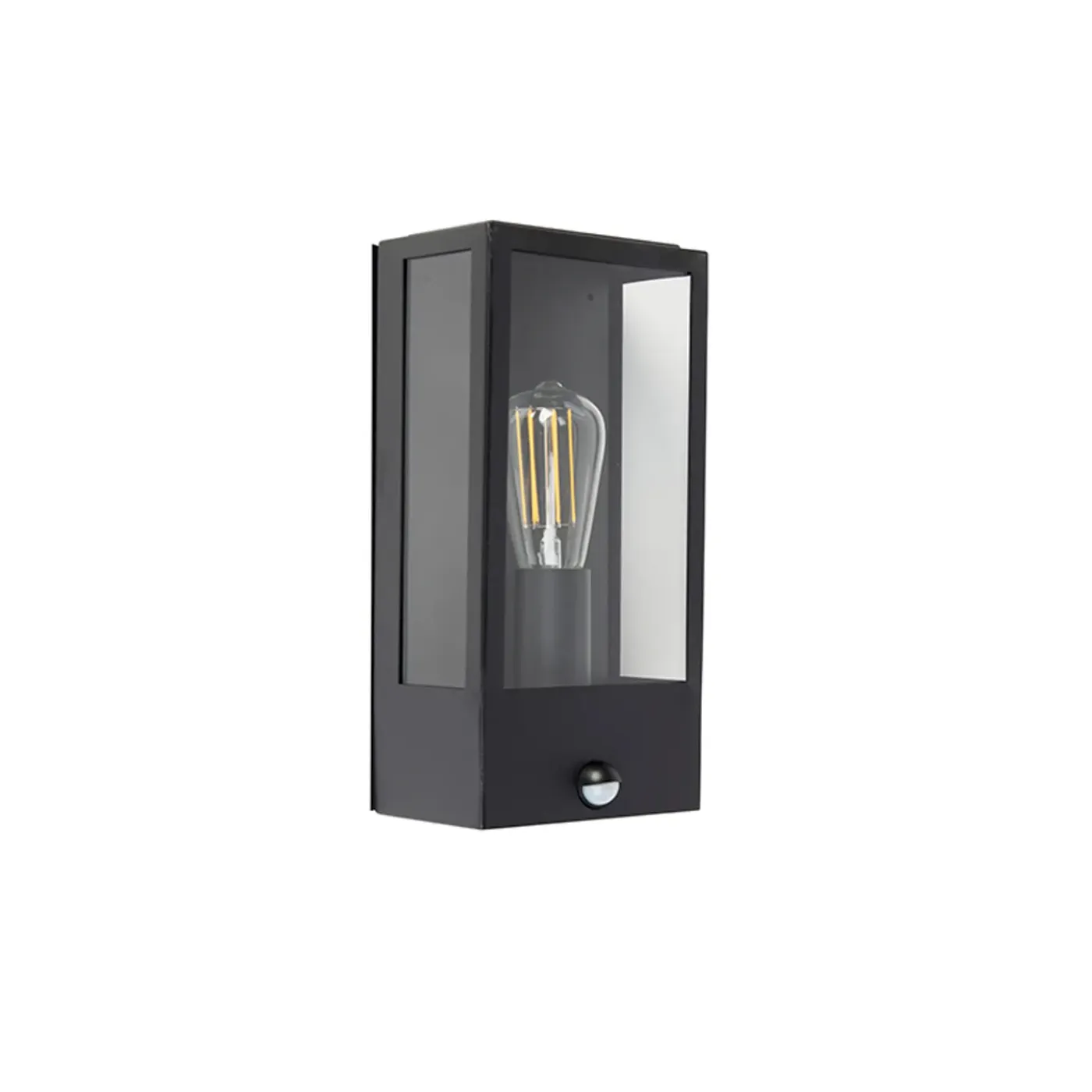 QAZQA Buiten Wandlamp Zwart Met Bewegingsmelder Ip44 - Rotterdam
