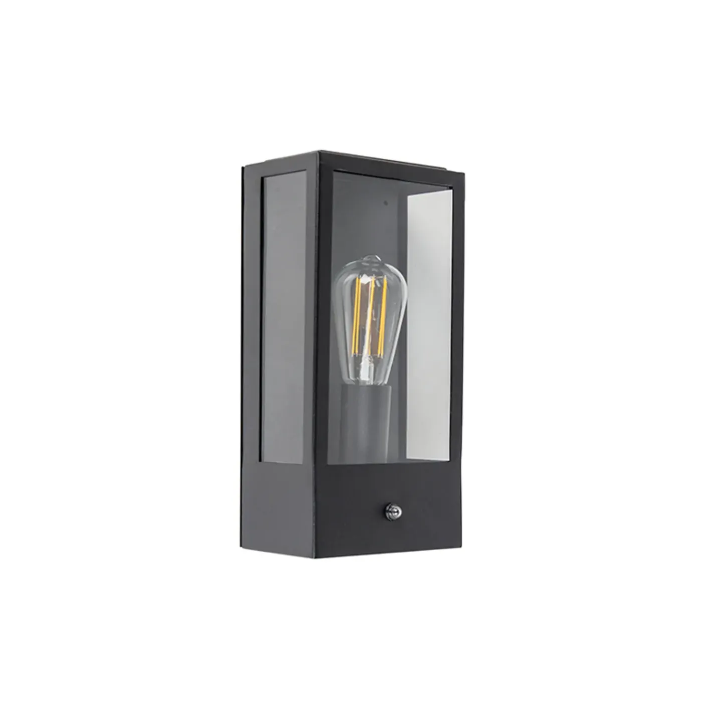 QAZQA Buiten Wandlamp Zwart Met Schemersensor - Rotterdam