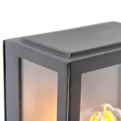 QAZQA Buiten Wandlamp Zwart Met Schemersensor - Rotterdam