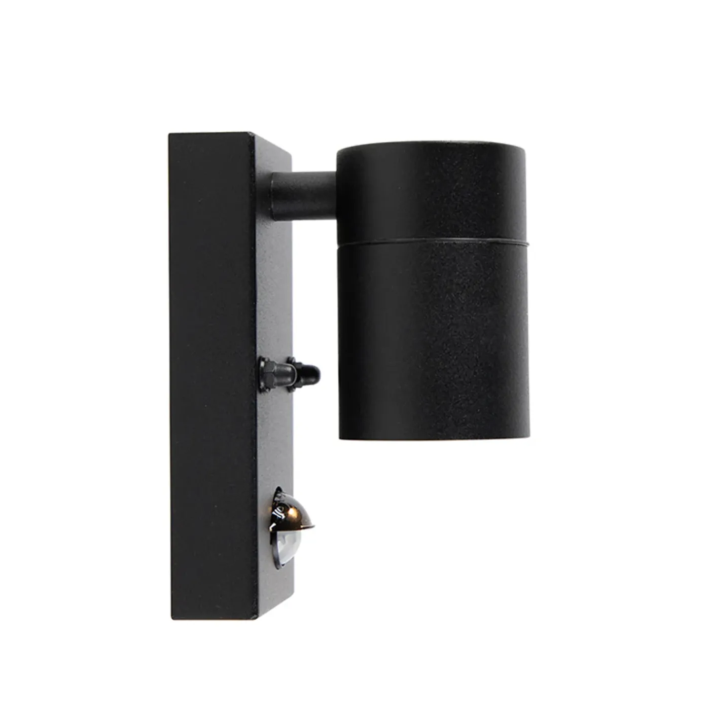 QAZQA Buitenwandlamp Zwart Met Bewegingssensor Ip44 - Solo
