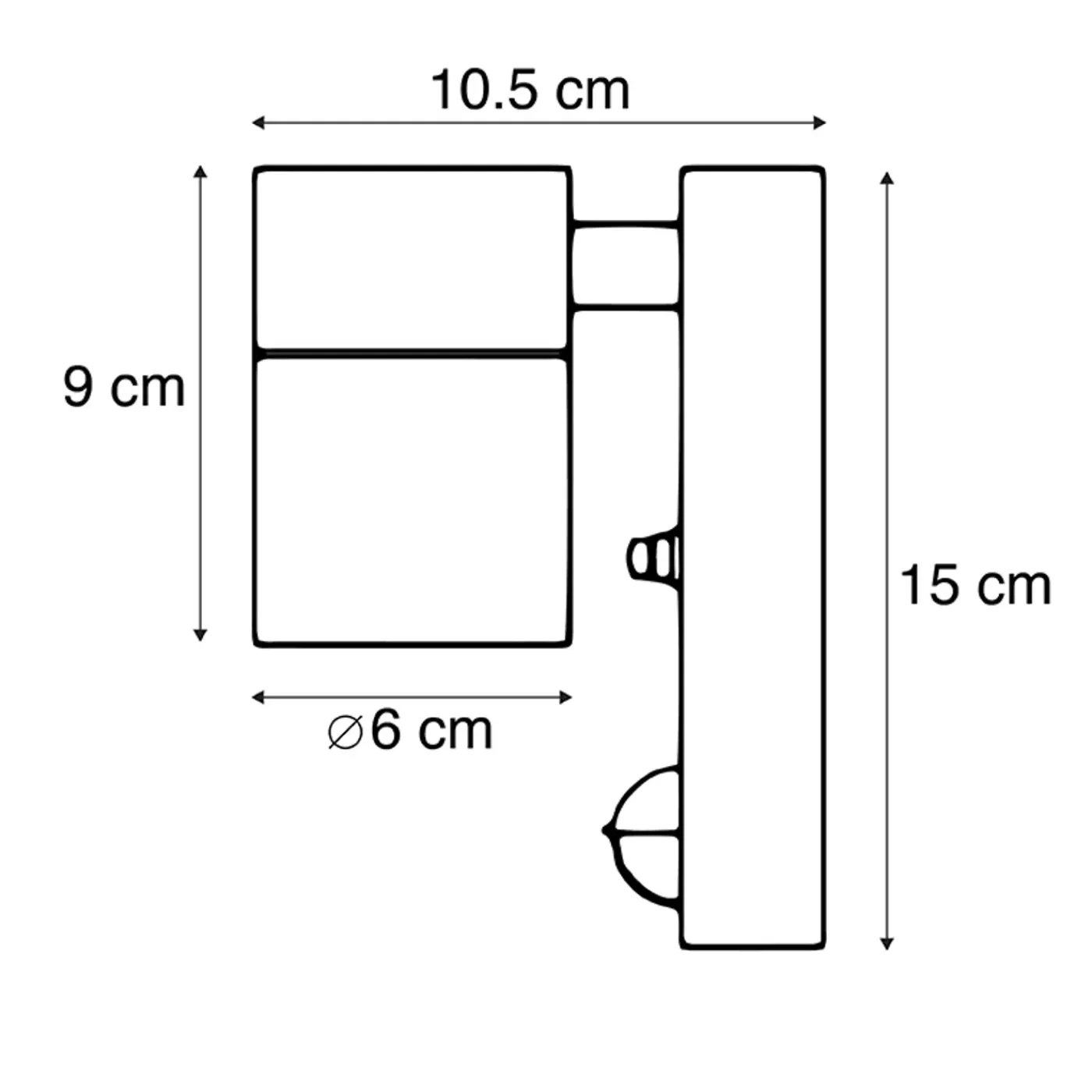 QAZQA Buitenwandlamp Zwart Met Bewegingssensor Ip44 - Solo