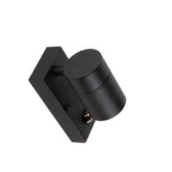 QAZQA Buitenwandlamp Zwart Met Bewegingssensor Ip44 - Solo