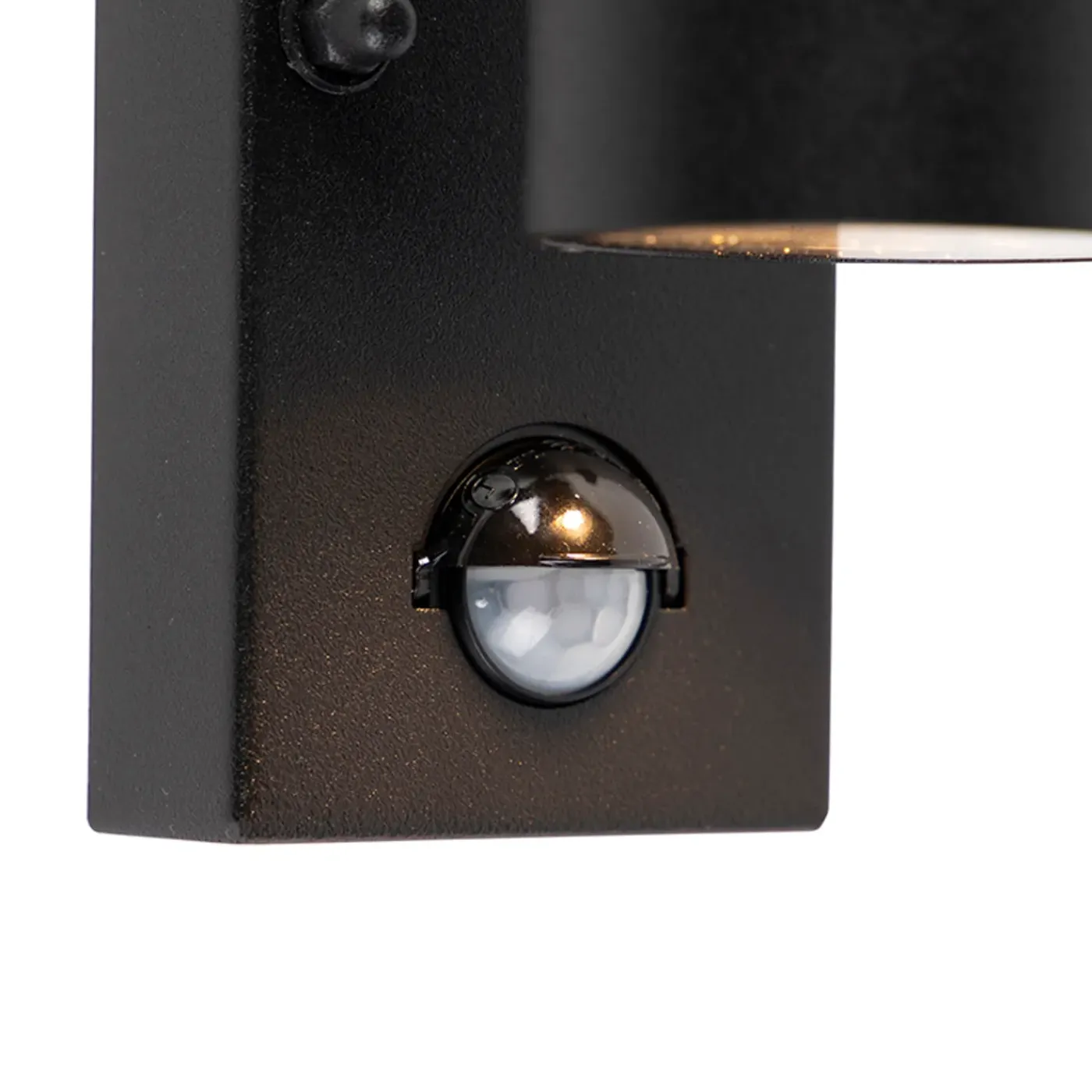 QAZQA Buitenwandlamp Zwart Met Bewegingssensor Ip44 - Solo