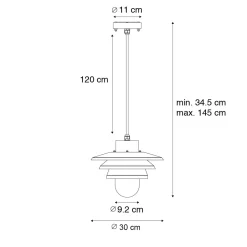 Qazqa Design Buiten Hanglamp Zwart Ip44 - Morty