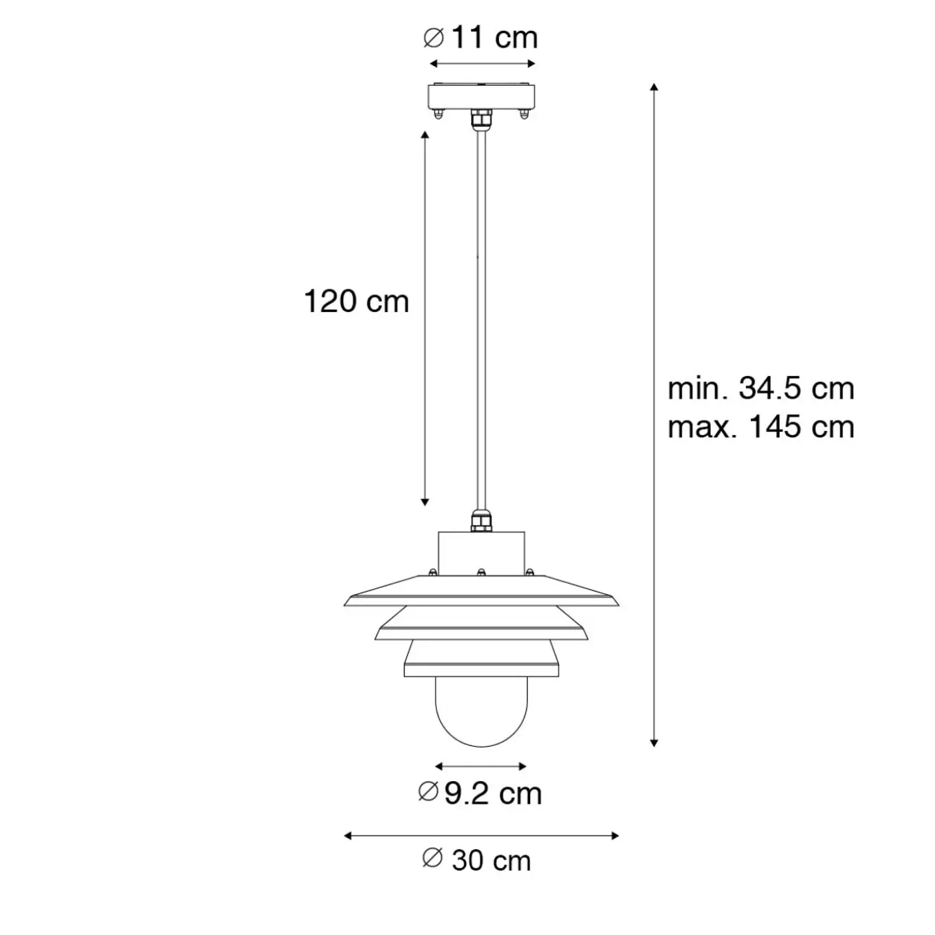 Qazqa Design Buiten Hanglamp Zwart Ip44 - Morty