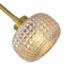 Qazqa Design Vloerlamp Messing Met Amber Glas 2-lichts - Brianna