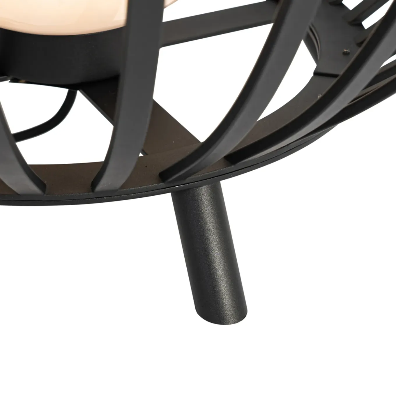 Qazqa Design Vloerlamp Zwart Met Opaal 110 Cm Ip44 - Angela