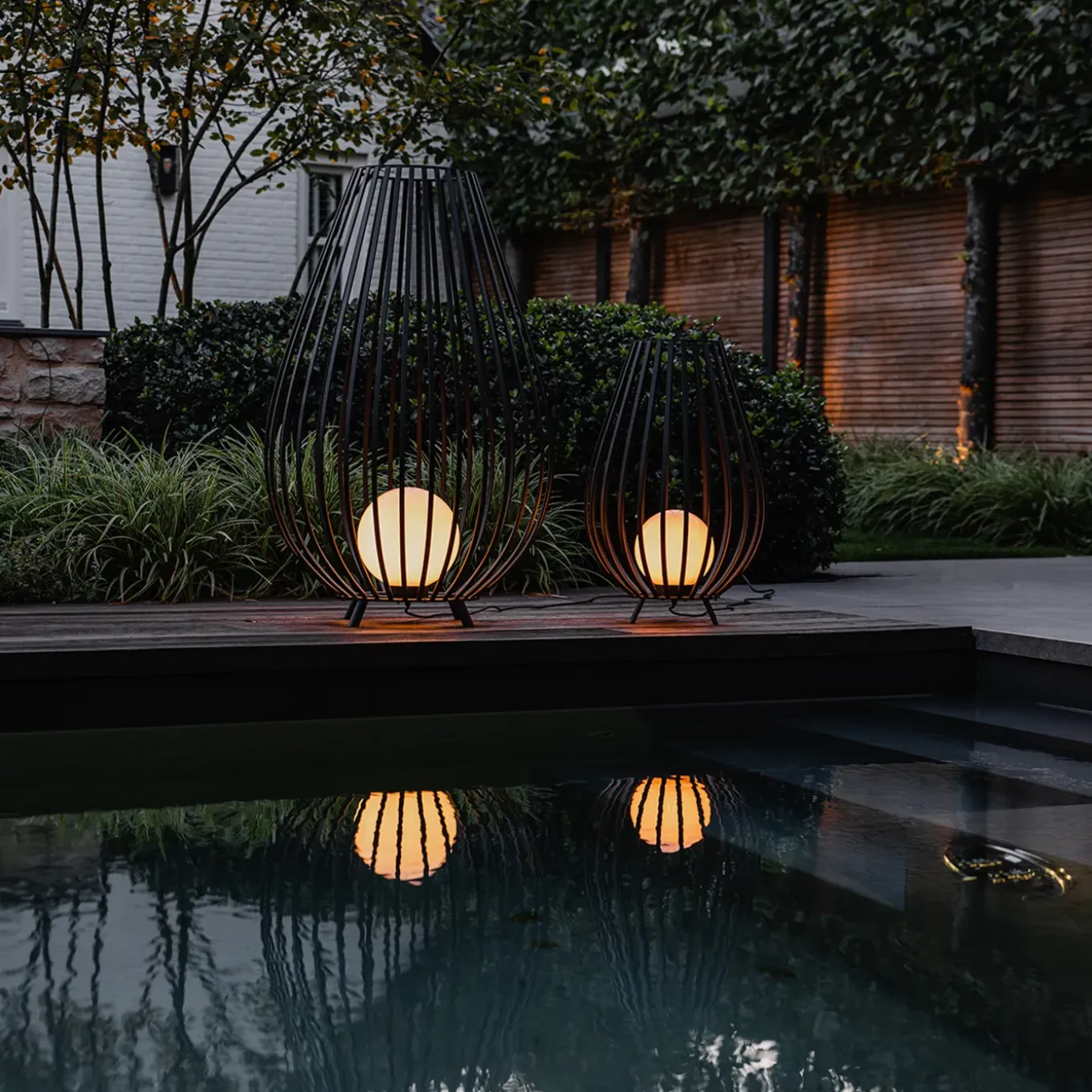 Qazqa Design Vloerlamp Zwart Met Opaal 110 Cm Ip44 - Angela