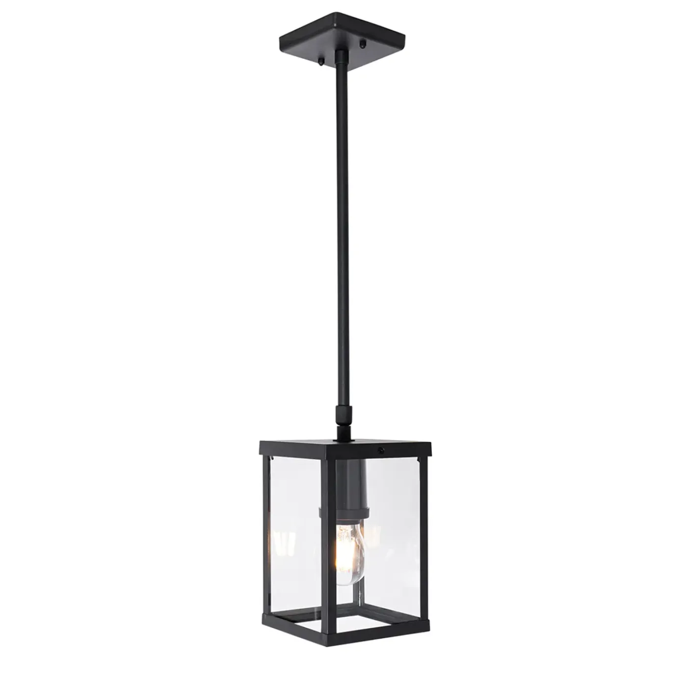 QAZQA Industriële Buiten Hanglamp Zwart Ip44 - Charlois