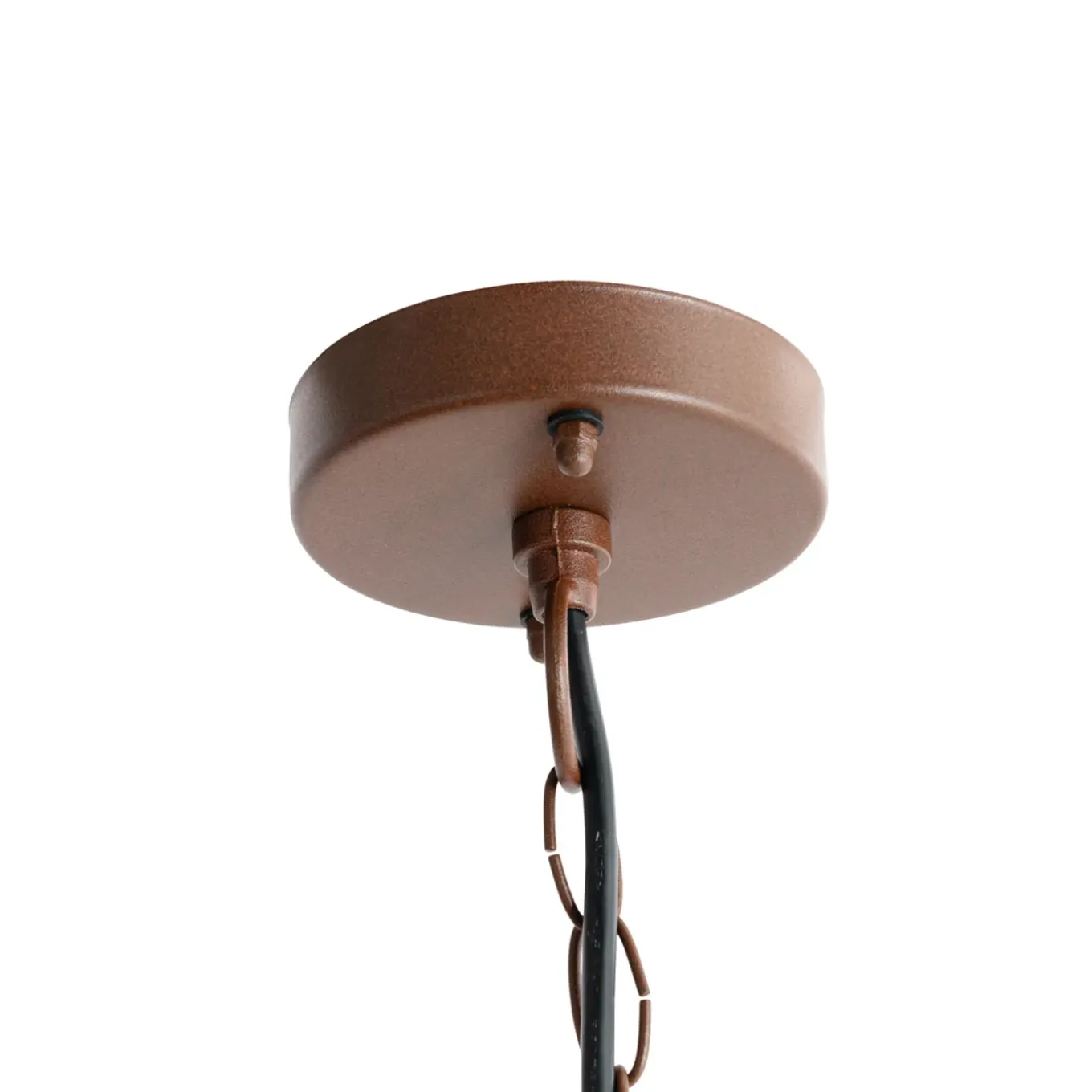Qazqa Industriële Hanglamp Roestbruin Ip44 - Shell