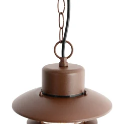 Qazqa Industriële Hanglamp Roestbruin Ip44 - Shell