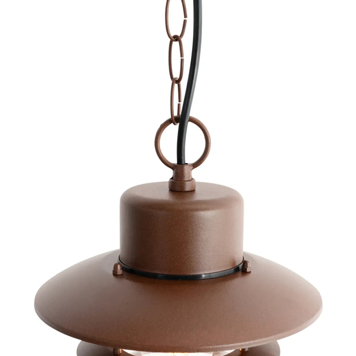 Qazqa Industriële Hanglamp Roestbruin Ip44 - Shell