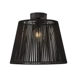 Qazqa Japandi Buiten Plafondlamp Met Zwart Touw Ip54 - Jayla