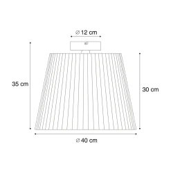 Qazqa Japandi Buiten Plafondlamp Met Zwart Touw Ip54 - Jayla