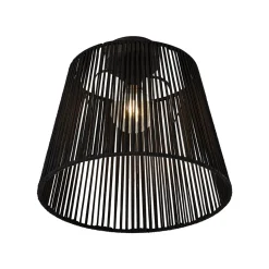 Qazqa Japandi Buiten Plafondlamp Met Zwart Touw Ip54 - Jayla
