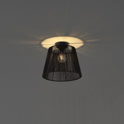 Qazqa Japandi Buiten Plafondlamp Met Zwart Touw Ip54 - Jayla
