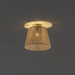 QAZQA Japandi Buiten Plafondlamp Met Beige Touw Ip54 - Jayla