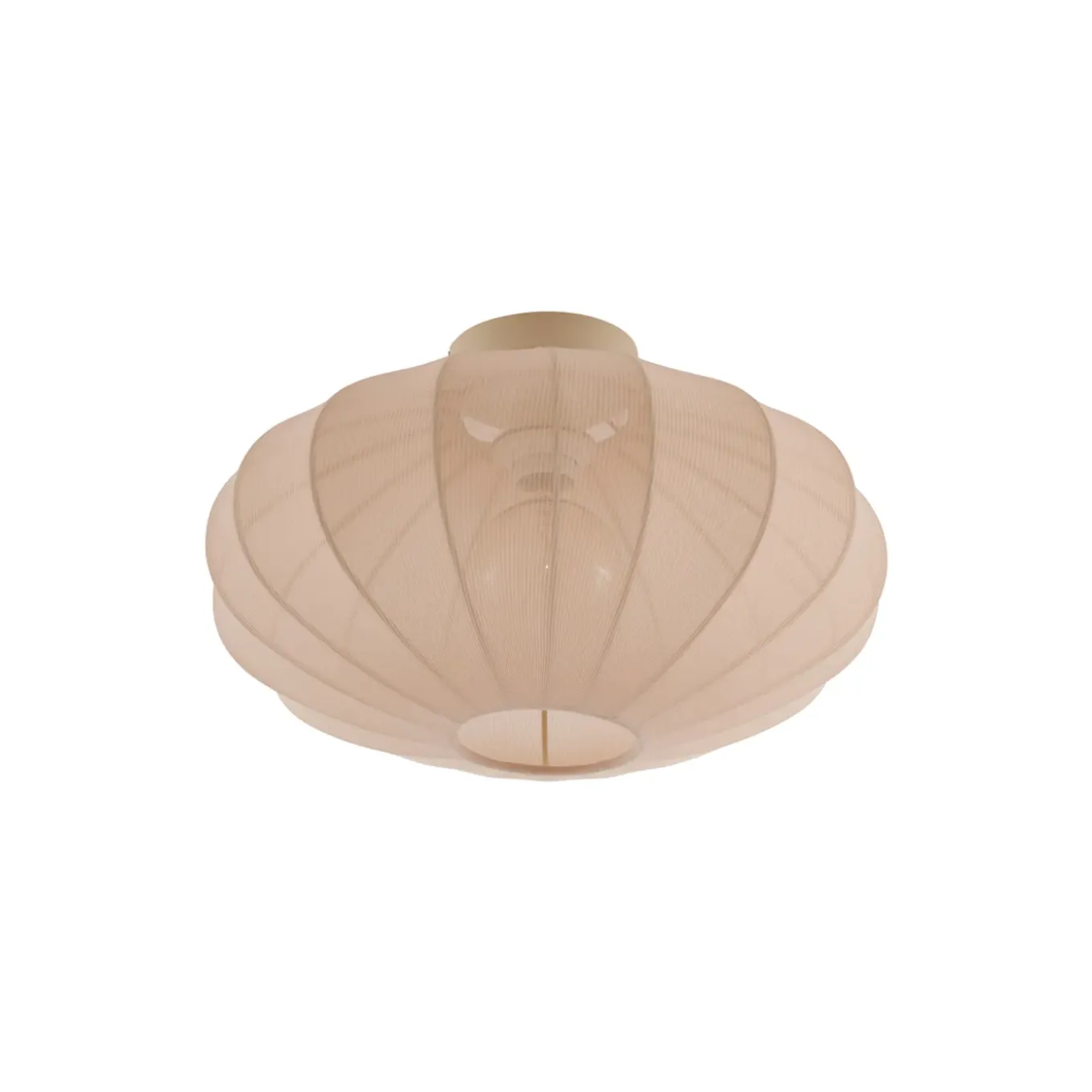 Qazqa Japandi Plafondlamp Beige Met Stoffen Kap - Bida