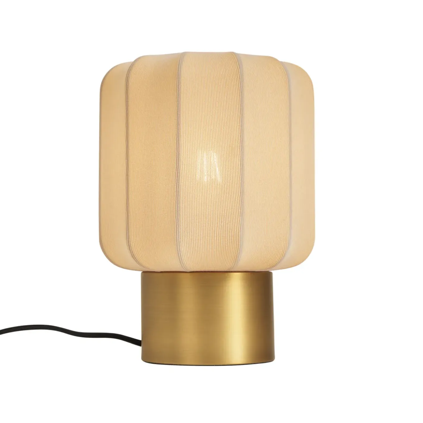 Qazqa Japandi Tafellamp Goud Met Beige Kap - Pluni