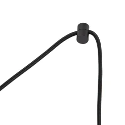 Qazqa Kerst Hanglamp Zwart Met Stekker Incl. Led Amber Glas Ster - Cavalux