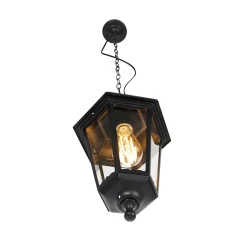 QAZQA Klassieke Buiten Hanglamp Zwart Ip44 - Havana
