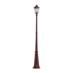 Qazqa Klassieke Buitenlantaarn Donker Rood 213cm Ip44 - Havana