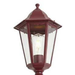 Qazqa Klassieke Buitenlantaarn Donker Rood 213cm Ip44 - Havana