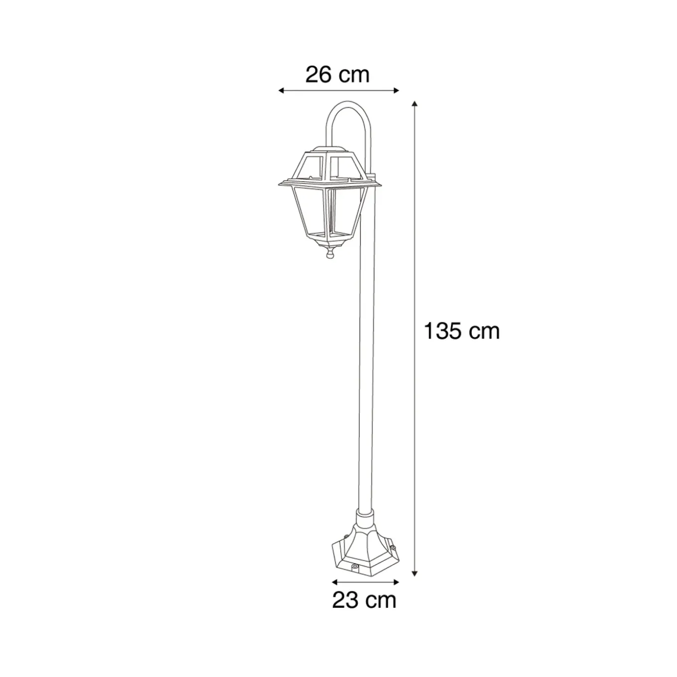 Qazqa Klassieke Buiten Lantaarn Donker Groen 135cm Ip44 - Berta