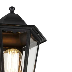 QAZQA Klassieke Buitenlantaarn Zwart 200 Cm Ip44 - Havana