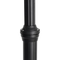 QAZQA Klassieke Buiten Lantaarn Zwart 235 Cm 3-lichts Ip44 - Berta