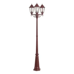 QAZQA Klassieke Buitenlantaarn Donker Rood 220cm 3-lichts Ip44 - Havana