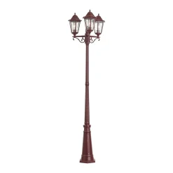 QAZQA Klassieke Buitenlantaarn Donker Rood 220cm 3-lichts Ip44 - Havana