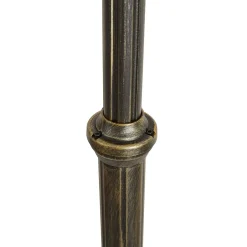 QAZQA Klassieke Buitenlantaarn Zwart Met Antiek Goud 200cm 3-lichts Ip44 - Daphne