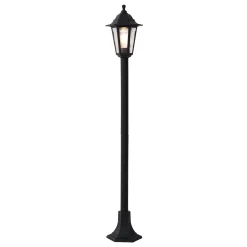 QAZQA Klassieke Buitenpaal Zwart 122cm Ip44 - New Haven Hammered