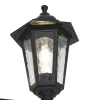 QAZQA Klassieke Buitenpaal Zwart 217cm Ip44 - New Haven Hammered