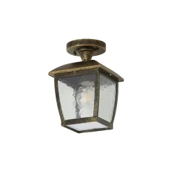 Qazqa Klassieke Plafondlamp Antiek Goud Ip44 - Leuven
