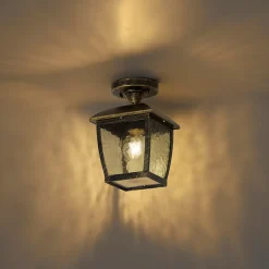 Qazqa Klassieke Plafondlamp Antiek Goud Ip44 - Leuven