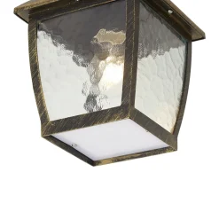 Qazqa Klassieke Plafondlamp Antiek Goud Ip44 - Leuven