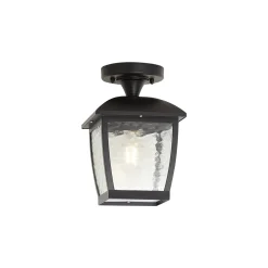 QAZQA Klassieke Plafondlamp Zwart Ip44 - Leuven