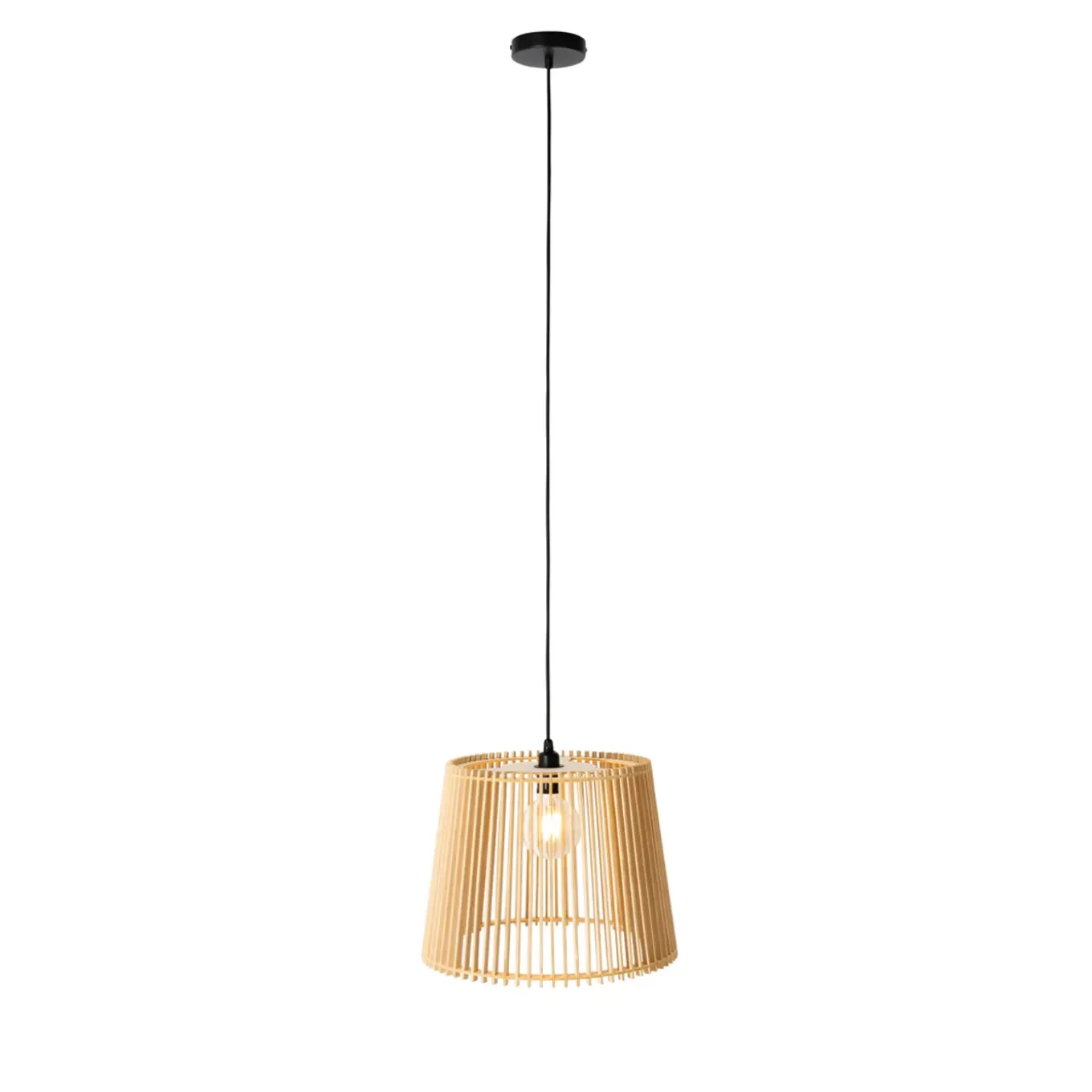 Qazqa Landelijke Buiten Hanglamp Hout Ip44 - Jayla