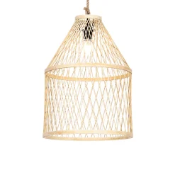 QAZQA Landelijke Buiten Hanglamp Rotan 40x55 Cm - Calamus