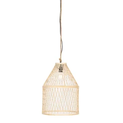 QAZQA Landelijke Buiten Hanglamp Rotan 40x55 Cm - Calamus