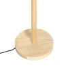 QAZQA Landelijke Vloerlamp Hout Met Linnen Kap Naturel 32 Cm - Mels