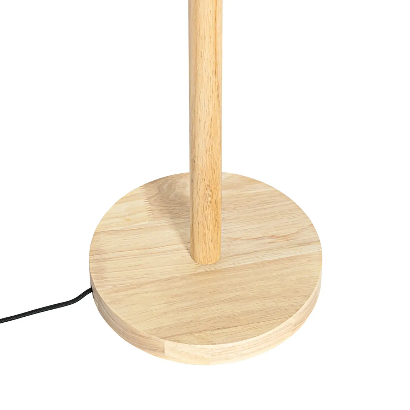 QAZQA Landelijke Vloerlamp Hout Met Linnen Kap Naturel 32 Cm - Mels