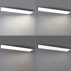 Qazqa Led Paneel Staal 120 Cm Incl. Led Met Afstandsbediening - Liv