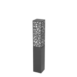 QAZQA Modern Buiten Paaltje Zwart 60 Cm Ip44 - Nicole