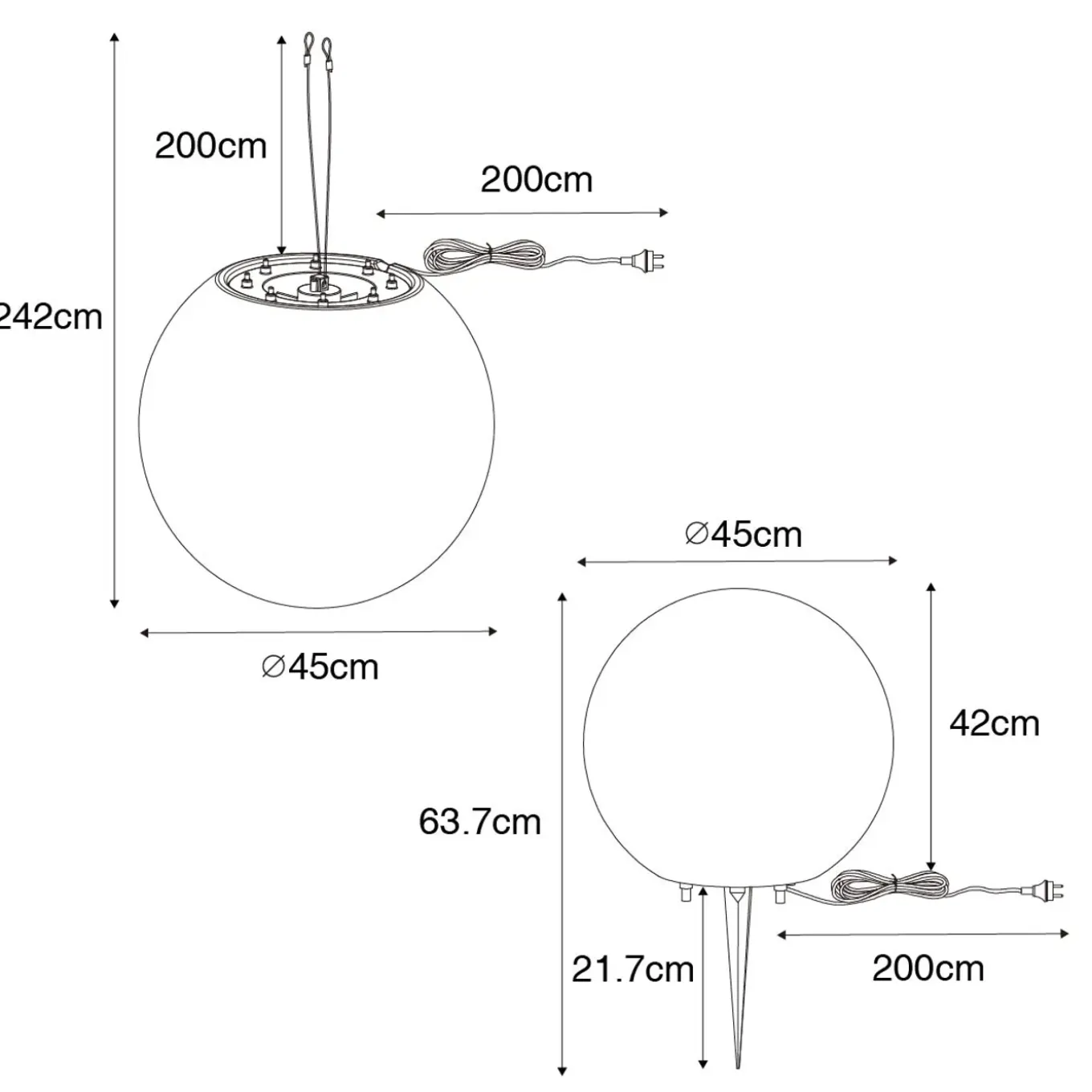 Qazqa Moderne Buitenlamp Grijs 45 Cm Ip65 - Nura