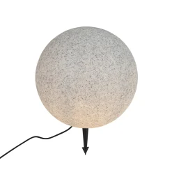 Qazqa Moderne Buitenlamp Grijs 45 Cm Ip65 - Nura