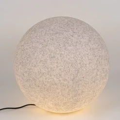 QAZQA Moderne Buitenlamp Grijs 56 Cm Ip65 - Nura